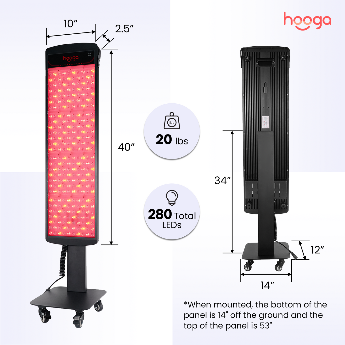 SaunaPRO Red Light Therapy Panel