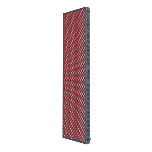 Hooga PRO4500 Red Light Therapy Panel Angled Left View LEDs On