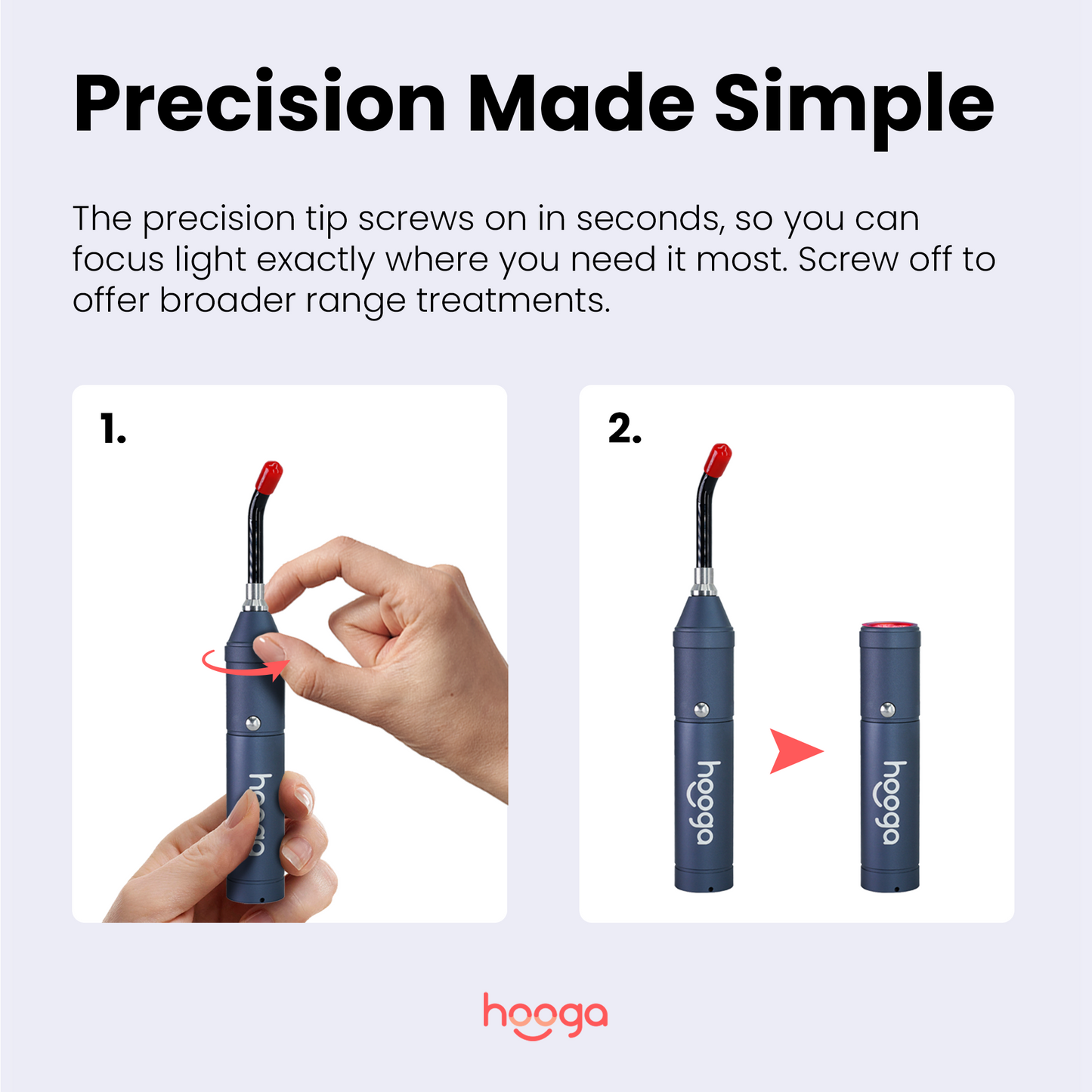 Red Light Therapy Torch with Precision Tip