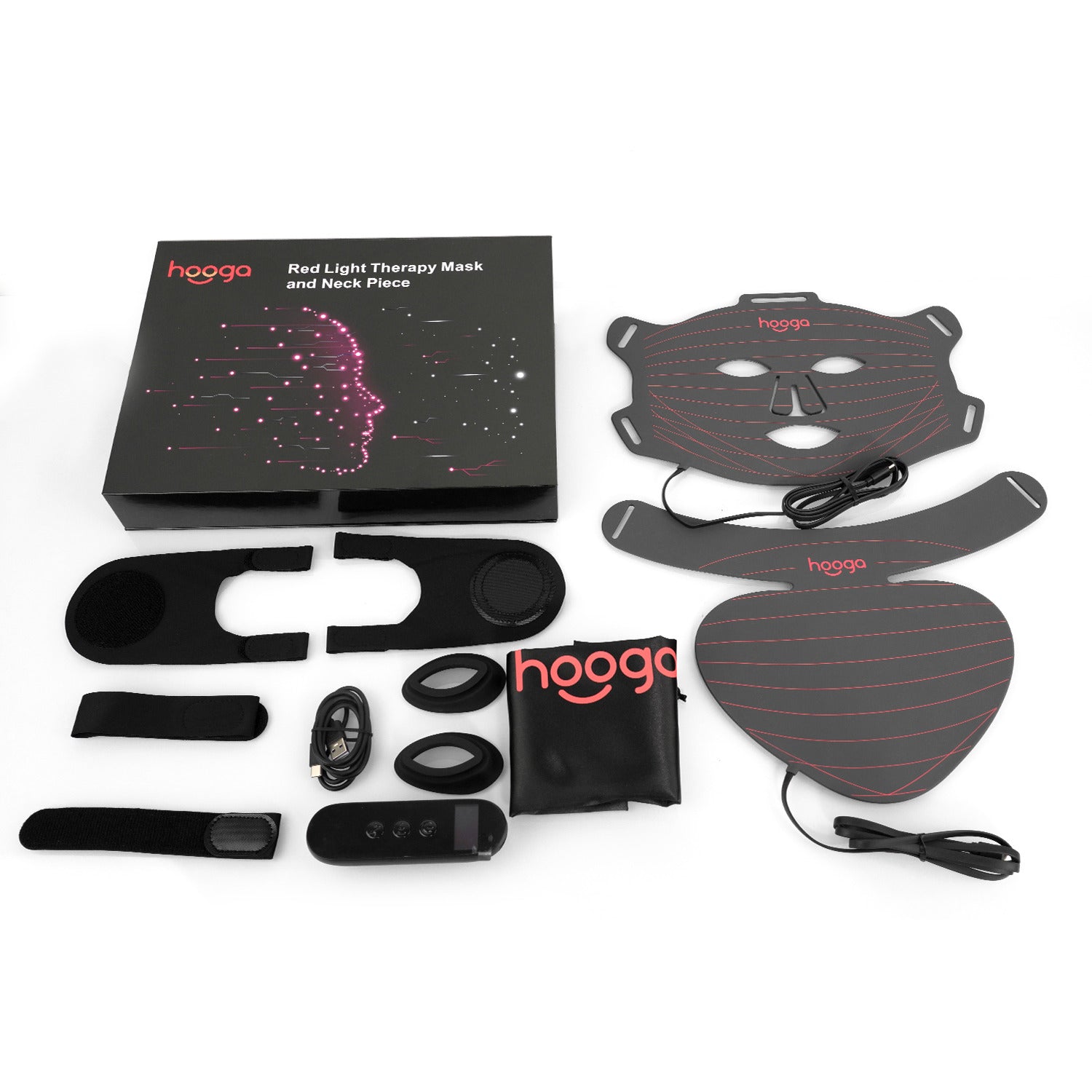 Red Light Therapy Face Mask | 66 Tri-Chip LEDs – Hooga
