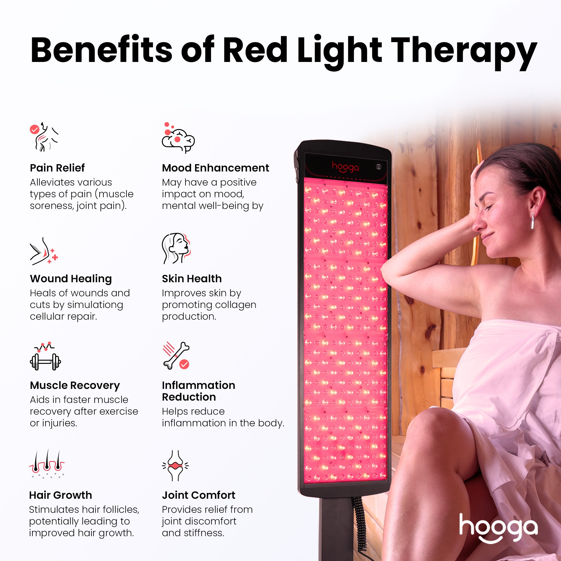Hooga SaunaPRO - Two Therapies One Incredible Sweat - Lifestyle Image in Sauna