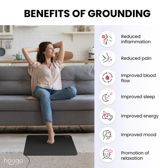 Hooga grounding mat earth connected 24 x16 mat with grounding cord
