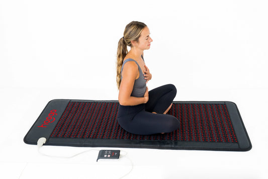 Hooga Infrared PEMF Mat in Use - Full Body Wellness Session Lifestyle