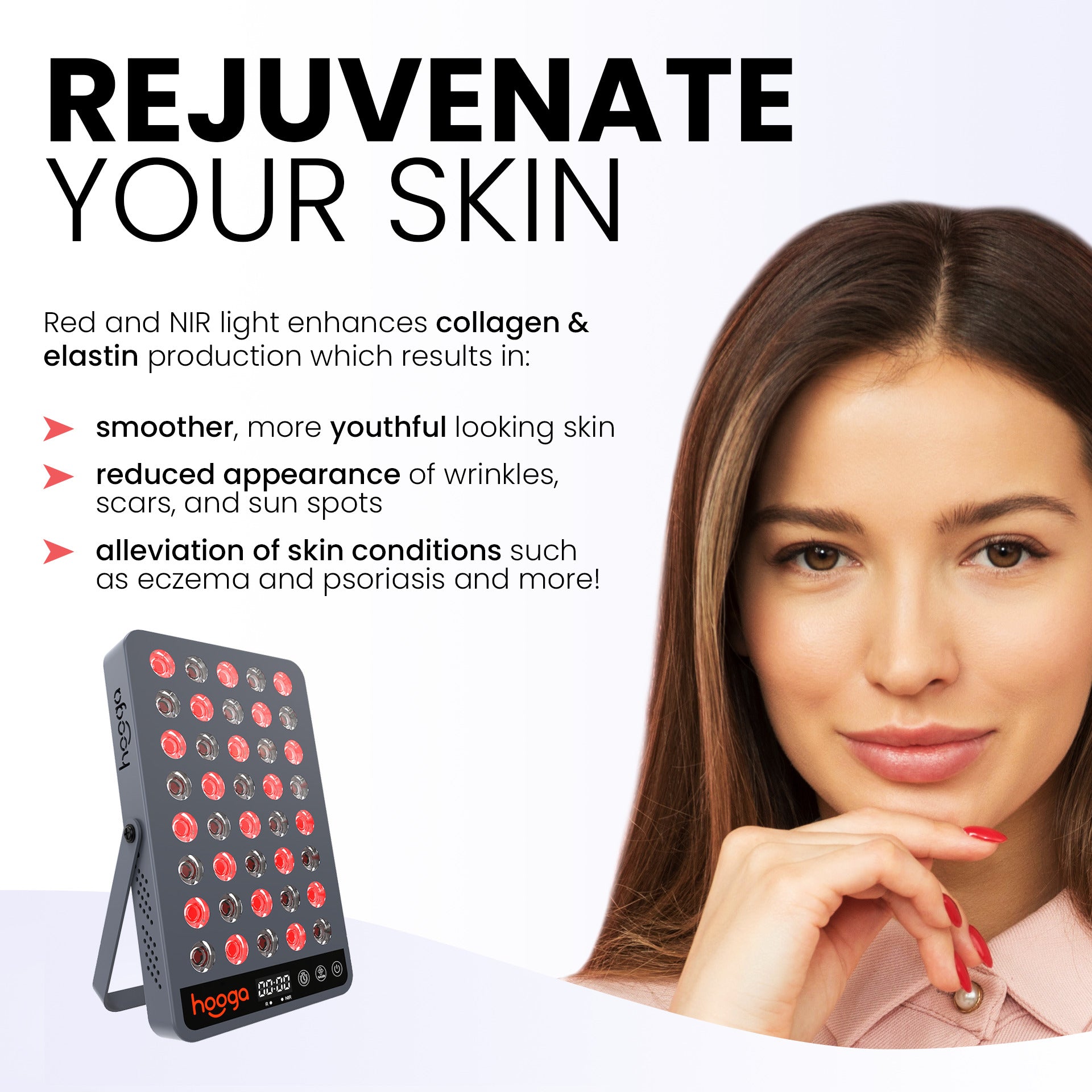 Open Box HG200 Red Light Therapy Panel | 660nm 850nm – Hooga