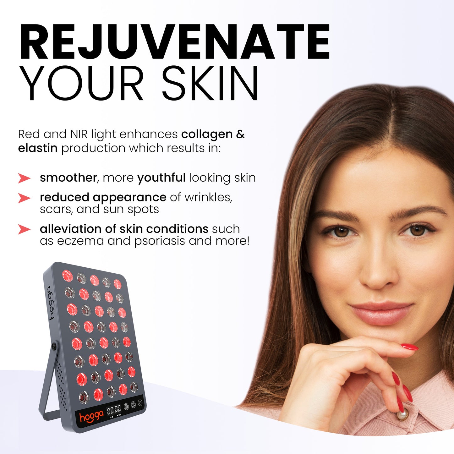 Hooga HG200 Red Light Therapy for Skin Rejuvenation and Wellness