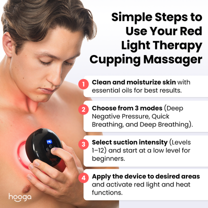 Red Light Therapy Smart Cupping Massager