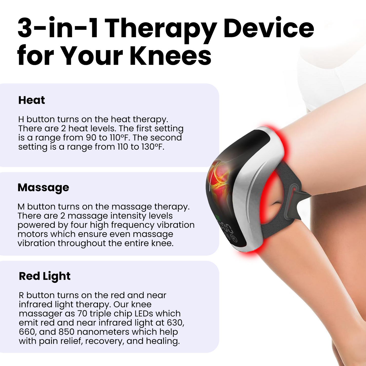 Red Light Therapy Knee Massager
