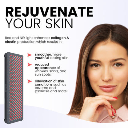 Hooga HG1500 Red Light Therapy Panel for Skin Rejuvenation