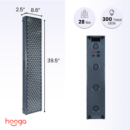 Hooga ULTRA1500 Red Light Therapy Panel Dimensions and Size Specifications