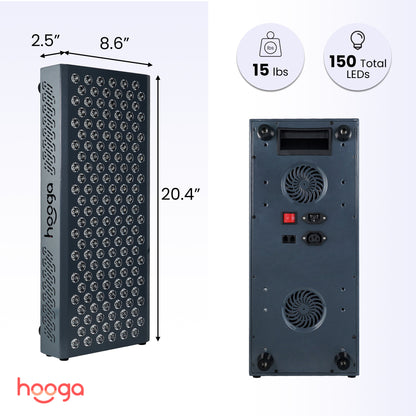Hooga ULTRA750 Red Light Therapy Panel Dimensions and Size Specifications