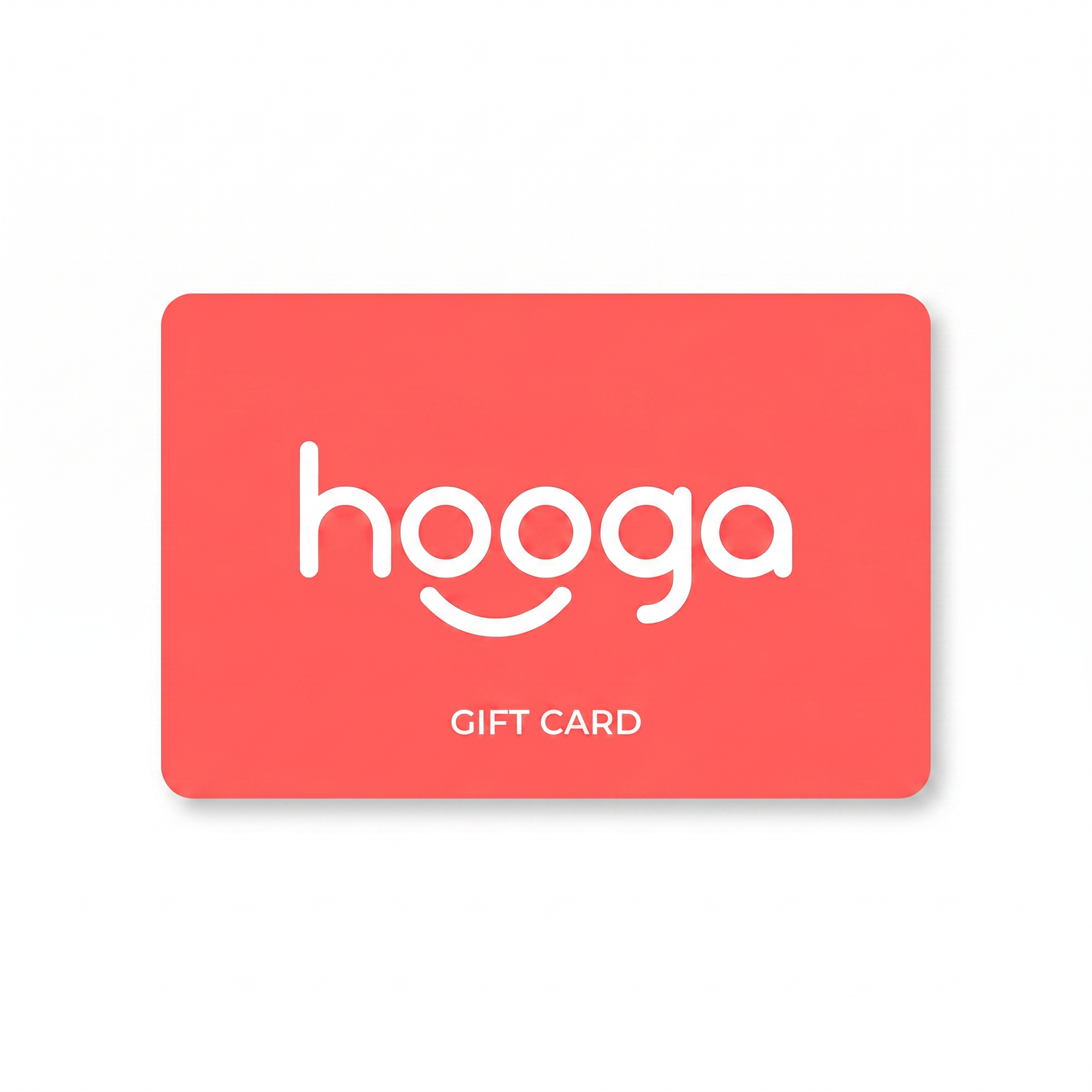 Hooga Health gift card with Hooga logo on coral background — digital gift card delivered by email