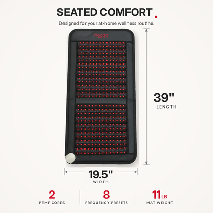 Hooga PEMF Chair Mat, chair mat dimensions 39 x 19.5 in