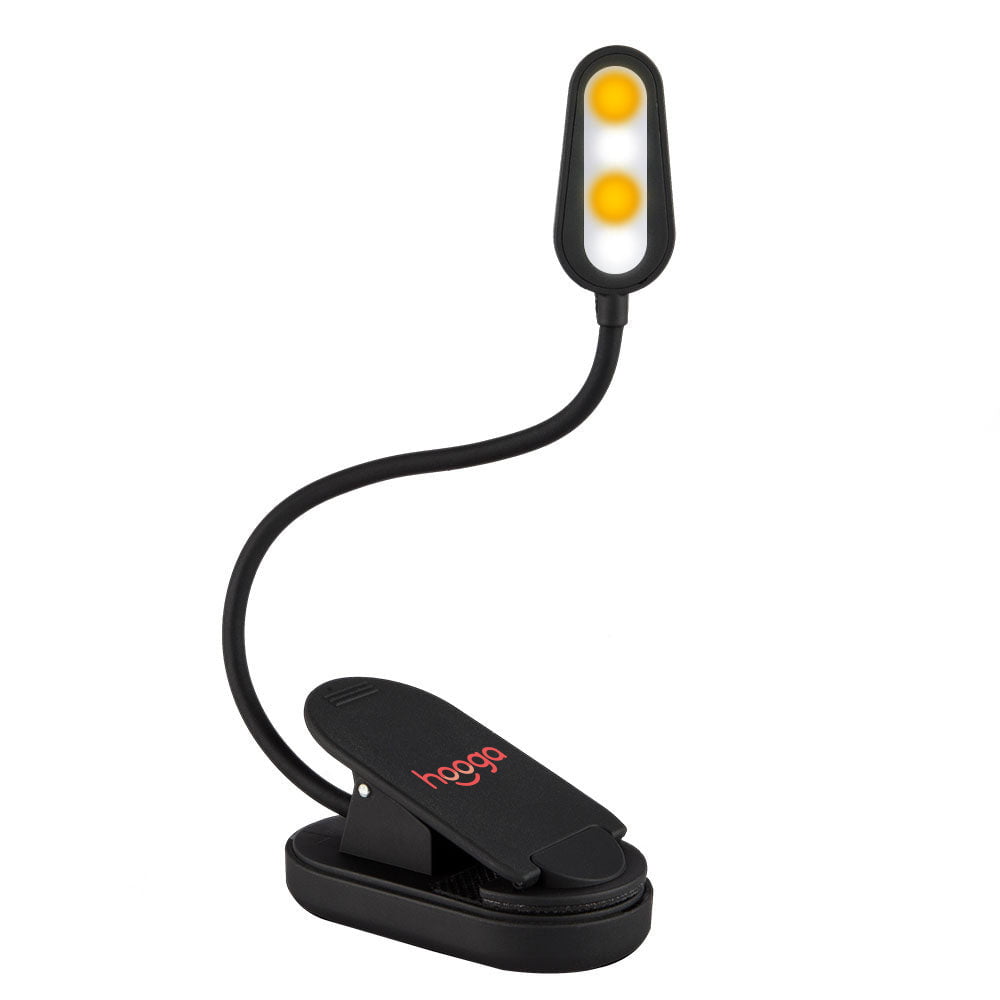 Amber and White Clip-On Book Light
