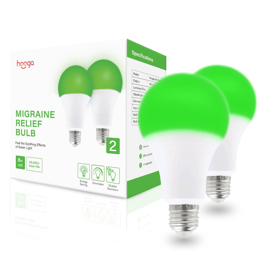 Light Bulbs for Migranes Green Light Therapy Green Light bulb Hooga