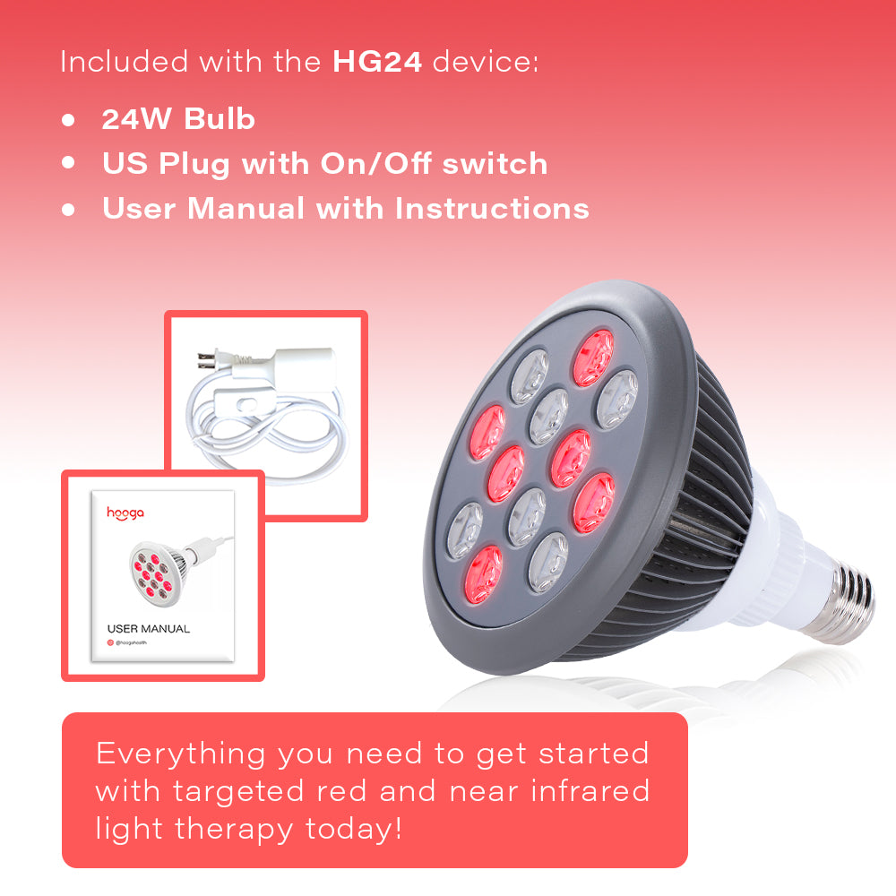 Hooga HG24 Red Light Therapy Bulb - High Irradiance